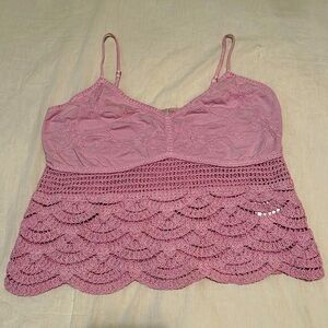 White Birch, cute purple tank top for the summer in size L